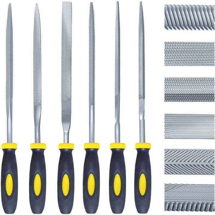 160mm 6 Pcs Needle File Set Metal Filing Rasp Needle File Wood Tools