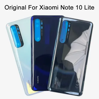Original Best Back Battery Cover Housing For Xiaomi Mi Note 10 Lite Note10 Lite Door Rear Case Lid Phone Chassis with Adhesive Replacement Parts