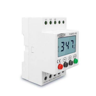 TOMZN 3 Phase Din Rail Voltage Relay Adjustable Under Over Voltage Protector Voltage Monitoring Protection Relay TOMPD-8S