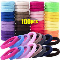 100PCS ผู้หญิงวงผมที่ยืดหยุ่น S Crunchie ผู้ถือผมหางม้า H Eadwear ที่มีสีสันวงยางสาวอุปกรณ์ผมเครื่องประดับ...