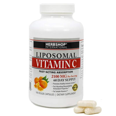 HerbShop Liposomal Vitamin C 2,100 mg.180 Veggle Capsules