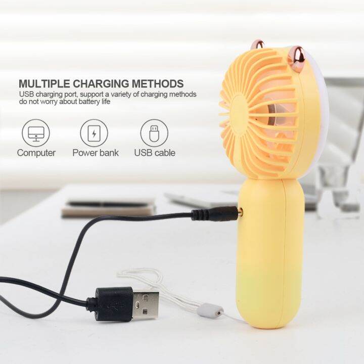 usb-handheld-mini-fan-usb-rechargeable-cooling-fans-cute-portable-night-light-summer-small-pocket-fan-cartoon-mute-fans