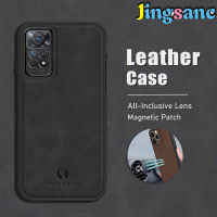 Jingsanc เคสหนังสำหรับ Xiaomi Redmi Note 11 Pro/note 11 Pro 5G เคสโทรศัพท์ธุรกิจหรูหราหนังแกะซิลิโคนนิ่มกันกระแทก Xiaomi Redmi ฝาปิดด้านหลังเลนส์ได้ทั้งหมด Note 11 Pro/note 11 Pro 5G A36-1