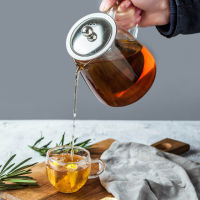 Multifunctional Borosilicate Glass Teapot Bamboo Lid Kettle Stovetop Safe Tea Maker Glass Teapot