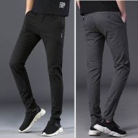 CODaith62sfe Mens Slim Fit Casual Pants Long Seluar Black Dark Grey Army Green