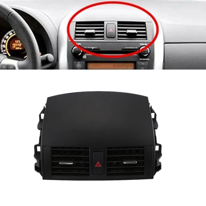 dash-air-conditioner-outlet-panel-55670-02161-with-emergency-switch-for-toyota-corolla-2007-2013-center-air-vent-cover