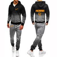 F1 McLaren Team Racing Fans 2021 Mens Lando Norris New Print Harajuku Jacket Sport Hip Hop Gradient Hoodies Popular Casual Suit