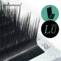 GAHAMACA L/L+/LC/LD/LU(M) curl False Eyelash Extensions Faux Mink Matt Black 8-15mm Mixed Soft Natural  Makeup Lashes Cables Converters