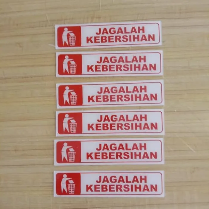 SIGN AKRILIK K3 RAMBU SAFETY JAGALAH KEBERSIHAN UK 4.5X19.5CM PERBUAH ...