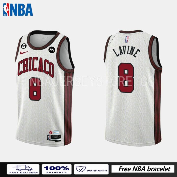 Chicago Bulls Jersey Mens Large L Red Zach LaVine #8 New NBA Basketball  Seattle
