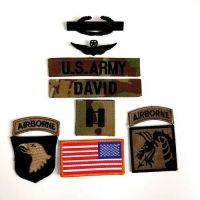 tomwang2012.US ARMY 101ST AIRBORNE DIVISION OfficerS Captain Rank INSIGNIA CP CAMO CAMOUFLAGE PATCH FULL SET 005