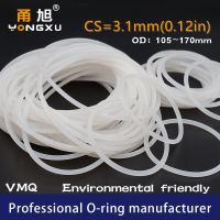 White Silicon O-ring Silicone CS3.1mm Thickness OD105/110/120/130/135/140/150/170*3.1mm O Ring Seal Rubber Gasket Rings Washer Gas Stove Parts Accesso