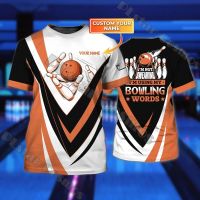 Summer Latest Mens t shirt Customized Name Bowling Player 3D All Over Printed Unisex Casual Tshirt Gift For Bowling Lovers DW204