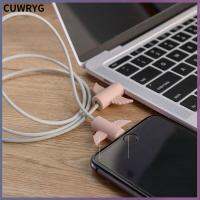 CUWRYG 2ชิ้น/ชุดที่ถือแบบนุ่มสายข้อมูลปีกนางฟ้า USB ป้องกันสายรัดสายเคเบิล