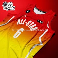 All-star LeBron James NO.6 Basketball Jersey 2023 NBA All Star HG Jersey Full Sublimation Orange Jersey Free Customized Name and Number