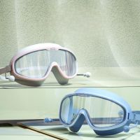 2023 Adult Goggles Large Frame Antifog Pool Swim Glasses with Earplug Anti-fog