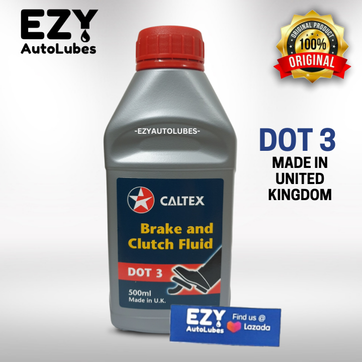 Caltex Brake & Clutch Fluid Dot 3 500ml🔥 CALTEX 100 ORIGINAL Lazada