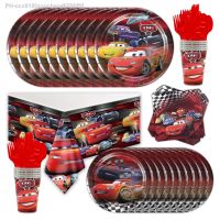 New Disney Cars Lightning McQueen Theme Birthday Party Disposable Tableware Cup Plate Napkin Tablecloth Baby Shower Supplies