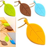 【CW】 Leaves Silicone Rubber Door Stop Stoppers Block Children Anti Folder Hand Hotel Security Card Hanging