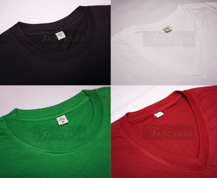 tatchaya-เสื้อยืด-คอตตอน-สีพื้น-คอวี-แขนยาว-สีพื้น-white-สีขาว-cotton-100-long-sleeve