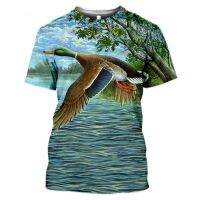 20233d Print Harajuku T-shirt Summer 3D digital printing Animal Hunting Partridge Bird Fashion Casual Chukar Short Sleeve Streetwear