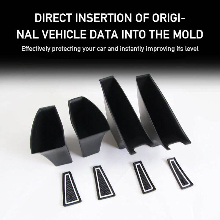 ถาดรถสำหรับ-tesla-รุ่น3-y-ที่จับประตูกล่องเก็บของด้านข้างเป็นกลุ่ม1คู่-อุปกรณ์เสริมตกแต่งภายในจัดระเบียบ2คู่
