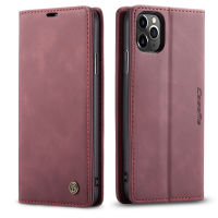 สำหรับ Apple iPhone 11 Pro Max Retro PU Leather Flip Card Slot Cover Stand Holder Phone Case