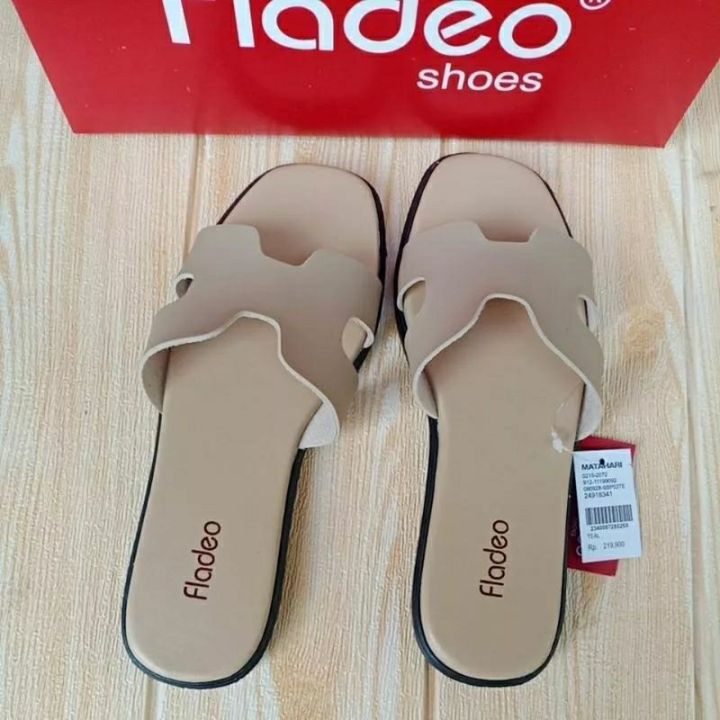 Sandal Wanita Fladeo Flatshoes Model H Sandal Selop Cewek Sandal Teplek ...