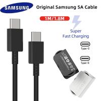 ยินดีต้อนรับ MCYP-ของแท้ Samsung สายเคเบิลยาว1ม. 1.8ม. 5A ที่ชาร์จไฟรวดเร็ว USB สุดๆไปยัง USB C สายสำหรับซัมซุง Samsung S21 S22พิเศษบวก S20 Note 20 Note 10 A91 A73 A53 A33 A90 S23แท็บ A80 S8อัลตร้าสายดาต้าที่ชาร์จ PD 3.0 Type C