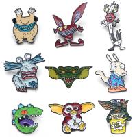 LT329 Monsters Cartoon Anime Enamel Pin Movie Brooches Bag Lapel Pin Cartoon Holiday Badge Jewelry Gift for Kids Friends