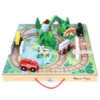 Todds &amp; Kids Toys by JKP Toys ของเล่นไม้เสริมพัฒนาการ พับเก็บได้ รุ่นรถไฟ Take-Along Rail Road