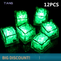 ?【Lowest price】TANG 12pcs Home Decor Luminous LED ICE cubes เรืองแสงปาร์ตี้บอลแฟลชคริสต์มาสเทศกาลฮาโลวีนเรืองแสงในวัสดุพรรคมืด