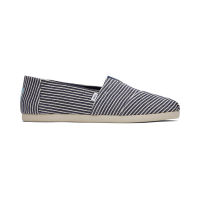 TOMS รองเท้าลำลองผู้ชาย สลิปออน รุ่น Alpargata Navy Railroad Stripe (B) รองเท้าลิขสิทธิ์แท้