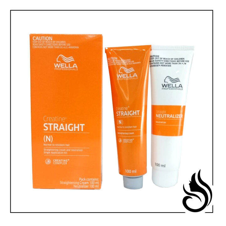 Wella Straight Hair Straightening Cream + Neutralizer (100ml + 100ml ...