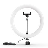 10 Inch Ring Light with Tripod Stand Selfie Ring Lamp Kit 3200-6000k Dimmable LED Ring Light for Tiktok Youtube