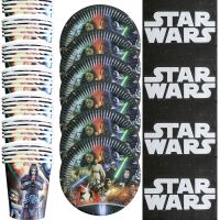 60pcs/lot Star Wars Theme Tableware Set Happy Birthday Party Plates Napkins Cups Dishes Decorate Baby Shower Events Supplies