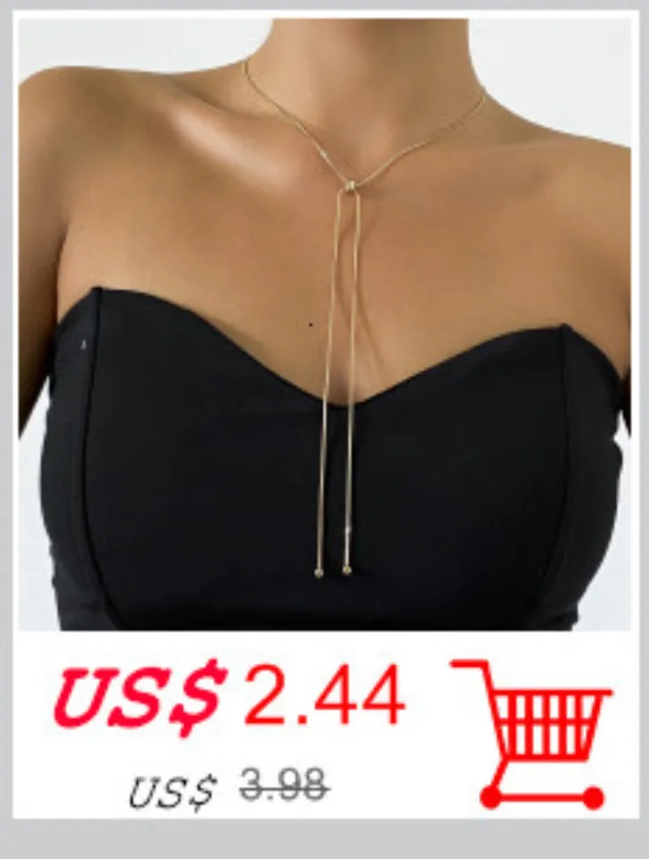 Simple Cross Chest Breast Belly Body Chain Necklace for Women