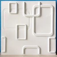 ผนังสามมิติ 3D PVC Wallart รุ่น Multi Square D012(สีขาว)ขนาด50x50Cm