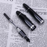 ปลายปากกาหมึกซึม Jinhao 159ใหม่ปลายปากกา M สีดำและสีเงิน