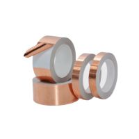 10mm Conductive Copper Foil Tape Strip Single Side Adhesive Mask Electromagnetic Shield Eliminate EMI Anti-static Heat Resist