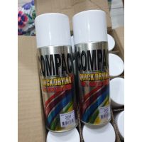 SAK สีสเปรย์ อะครีลิค (สีขาวเงา 4 กระป๋อง ) 100% 400cc  COMPAC สีกระป๋อง สีขาว Compac Acrylic Aerosol  สีพ่นรถยนต์  Spray