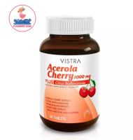 Vistra acerola cherry 1000mg 60 Tablets (1ขวด) วิสทร้า อะเซโรลาเชอร์รี่ 60 เม็ด