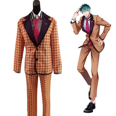 Division Rap Battle HypnosisMic DRB Sasara Nurude Cosplay Costume Halloween Suit Houndstooth Suit Uniform Anime Clothes
