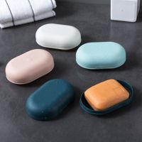 Soap Dish with Lid Oval Soap Box Super Sealed Storage Box Waterproof Travel Home Bathroom Soap Storage Box Plastic Soap Box