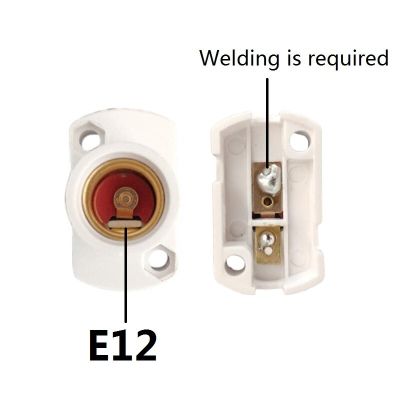 อะแดปเตอร์ที่วางซ็อกเก็ตหลอดไฟขั้วหลอดไฟ E17 E14 E12ฐานเกลียวโคมไฟขนาดเล็กไฟติดเพดานและส่วนประกอบ