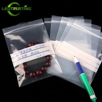 100pcs PE High Clear Plastic Writing Zip Lock Bag Thick Antioxidant Jewelry Writing Packaging Eco-friendly Remember Note Pouches Cleaning Tools