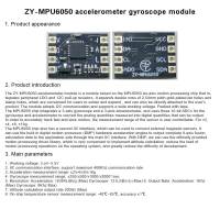 ZY-MPU-6050 3แกน Acceleration Gyroscope โมดูล DC3-5.5V 6DOF Gyroscope Sensor Board IIC 400Khz สำหรับหุ่นยนต์นำทาง Positionin