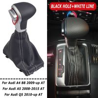 For Audi A4 B8 A5 Q5 2009 2010 2011 2012 2013 2014 2015 Car Automatic Shift Lever Gear shift knob Gaiter Boot Leather Cover