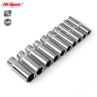 Hi-Spec 3/8 inch Deep Long Socket Set CRV 10-19mm Deep Socket Adapter for Torque Ratchet Socket Wrench Spanner Repair Hand Tool