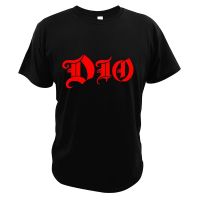 Dio.band เสื้อยืดมีลายสายโลหะหนัก Ronnie James Dio Hipster แขนลำลองขาสั้นนุ่มเสื้อคอตตอน100% ฤดูร้อนขนาด EU